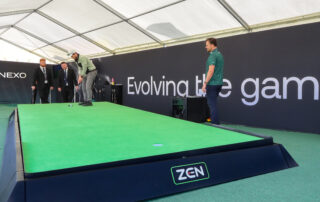 Zen brand activation at NEXO Championship 2025 on DP World Tour.