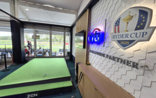 Zen Green Stage in the Citi Lounge during the TWO12 Events brand activation at Ryder Cup 2025.